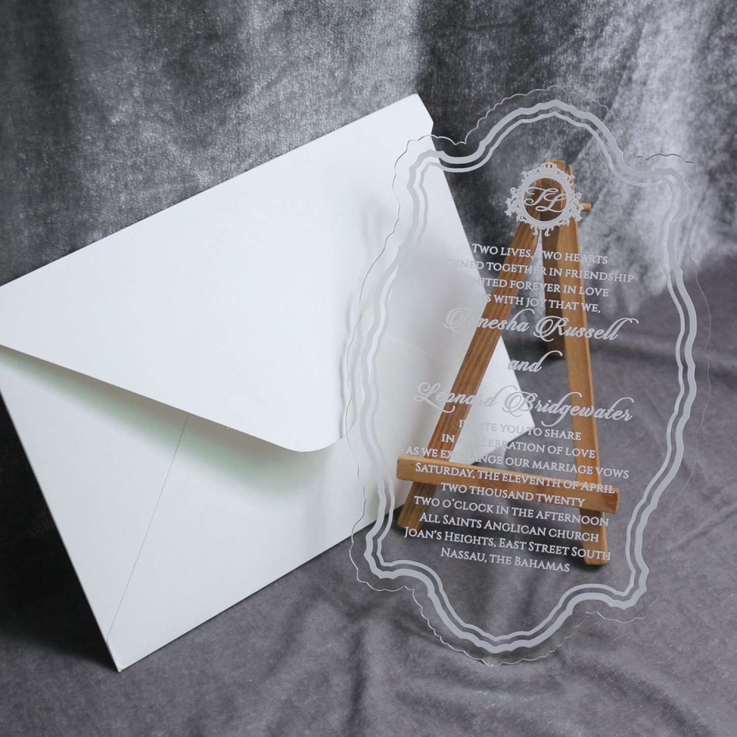 Transparent Acrylic Invitation Card 2020 Invitation Holiday Greeting Card